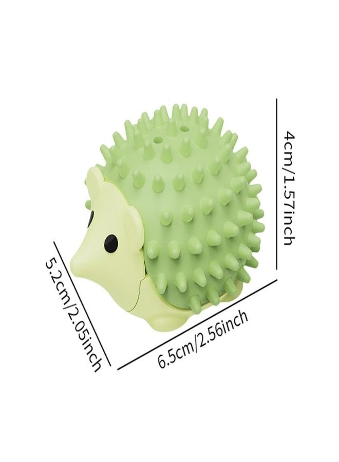 Zibuyu® Multi-Functional Interactive Hedgehog Cat Scratcher Toy with Replaceable Catnip Ball, Self-Grooming & Licking, Dust & Moisture Resistant, Wall/Floor Stick, Green, for Indoor Cats - Image 2